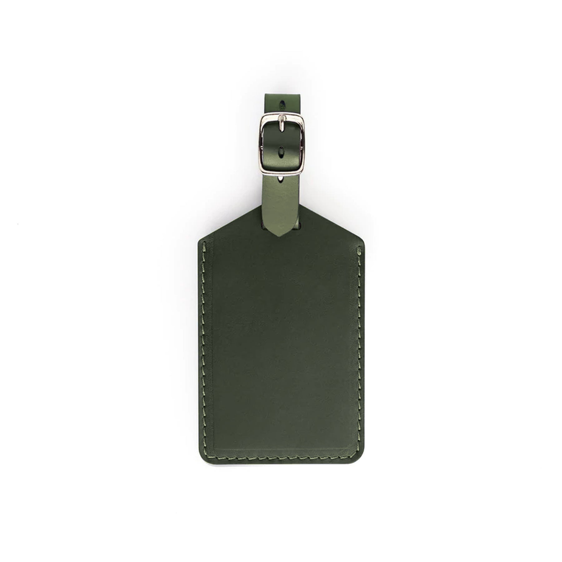 Green leather golf bag tag — personalised golf gift — CarveOn, handmade in Ireland#Color_Green