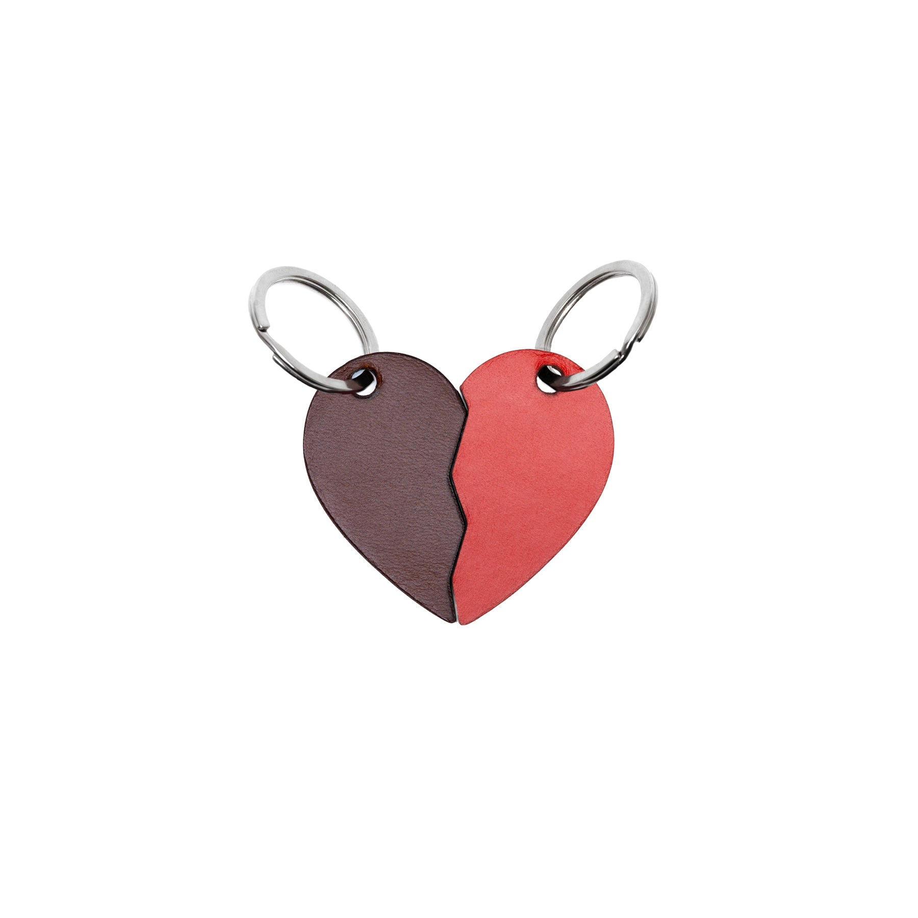 Dark Brown full-grain leather keyring — personalised gift — CarveOn, made in Ireland