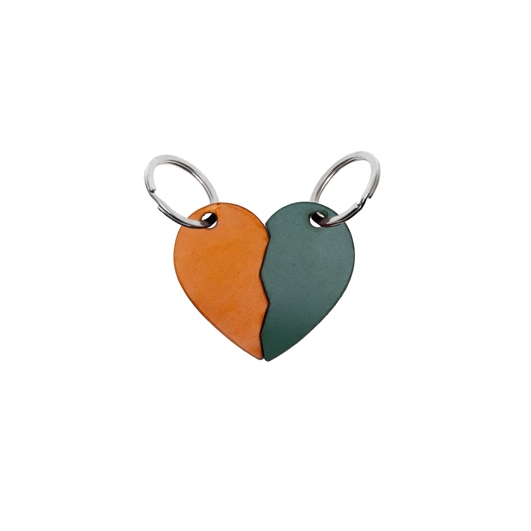 Tan full-grain leather keyring — personalised gift — CarveOn, made in Ireland