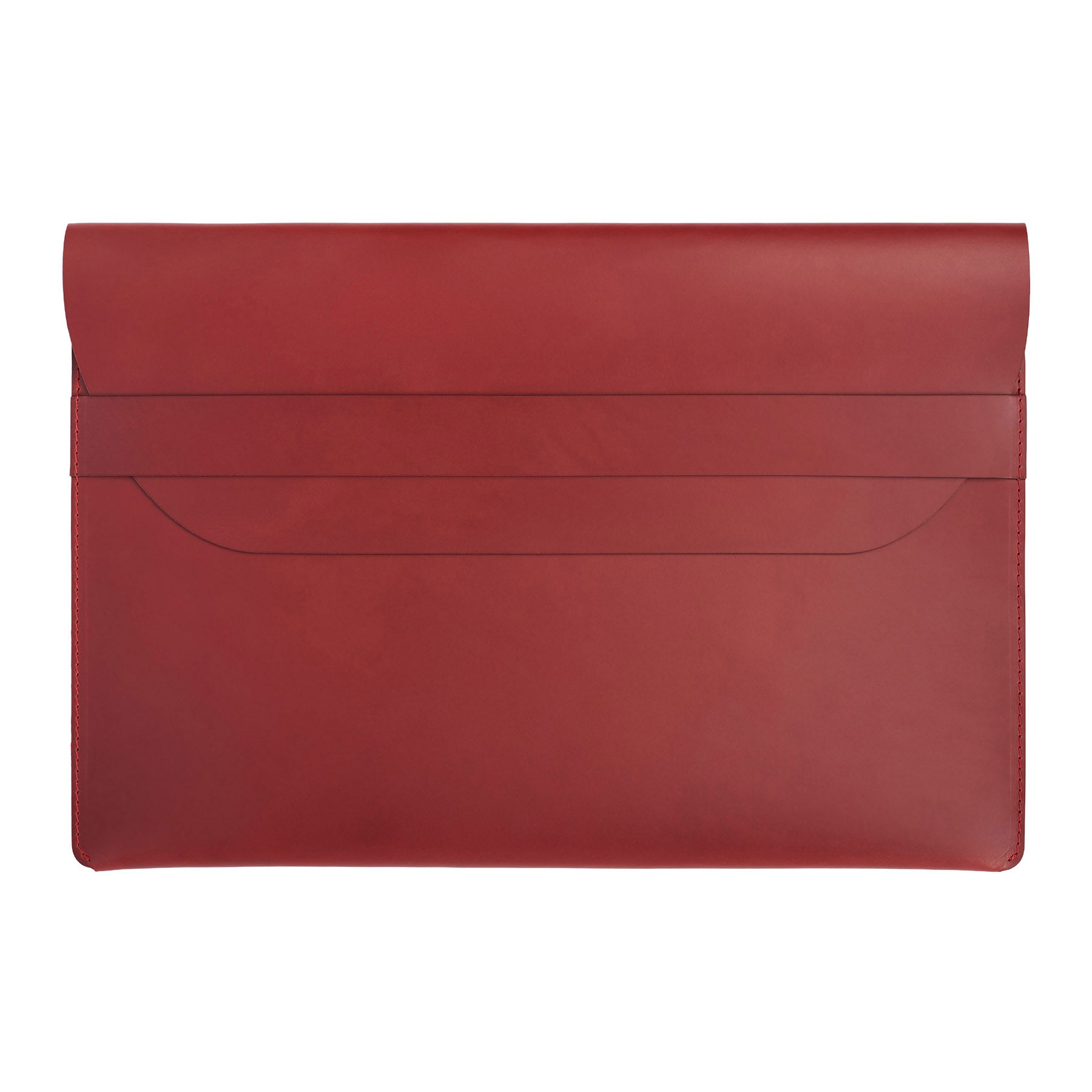 Burgundy full-grain leather document folio, flat lay — personalised — CarveOn, made in Ireland#Color_Burgundy