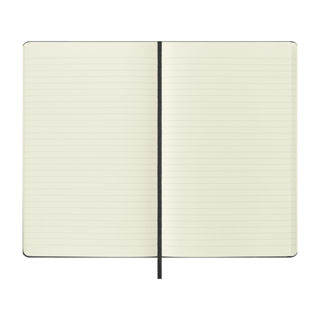 Moleskine ruled pages, open notebook — personalised gift — CarveOn, made in Ireland#Notebook_Ruled