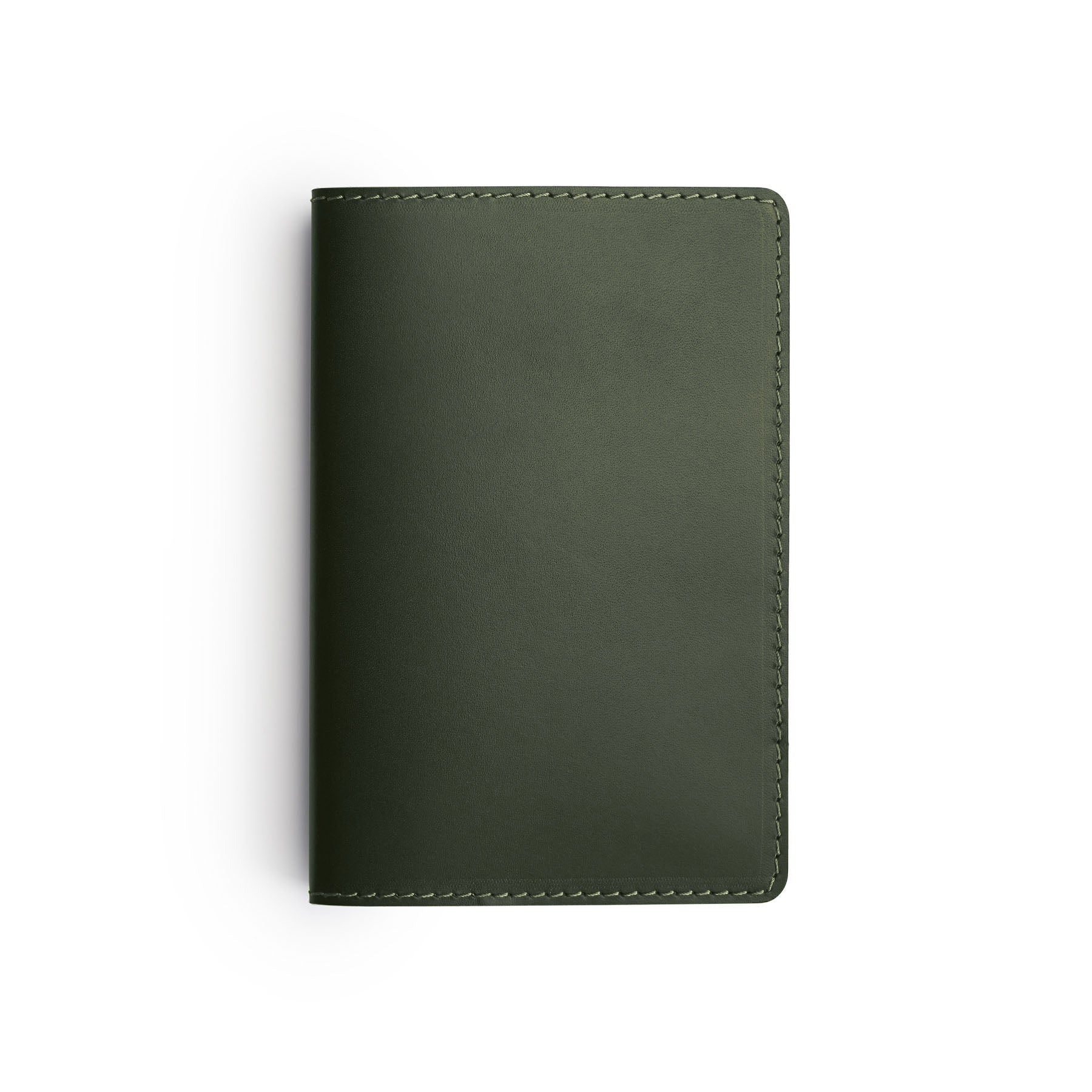 Green leather golf scorecard holder, flat lay — personalised golf gift — CarveOn, handmade in Ireland#Color_Green