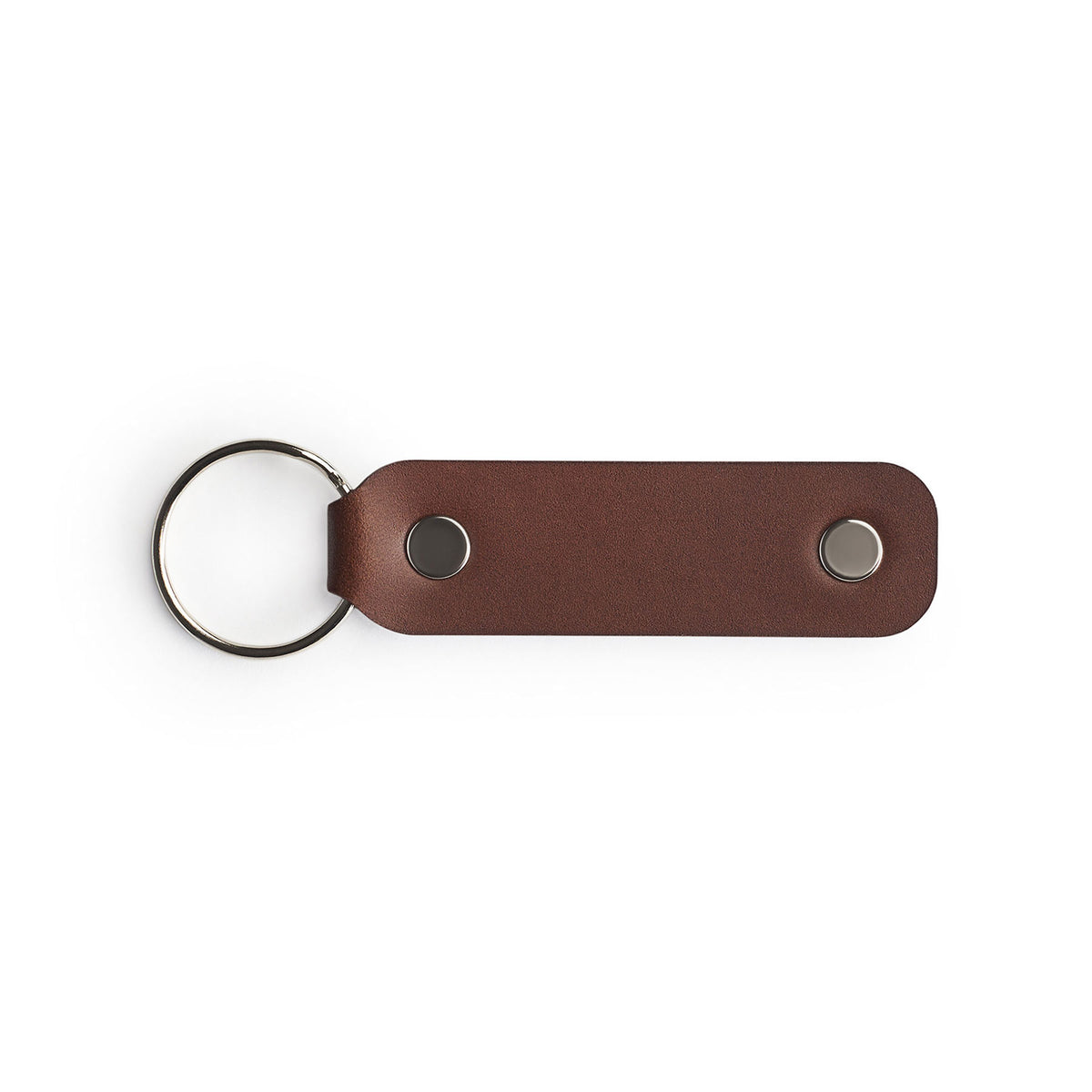 Dark Brown full-grain leather keyring — personalised gift — CarveOn, made in Ireland#Color_Dark Brown