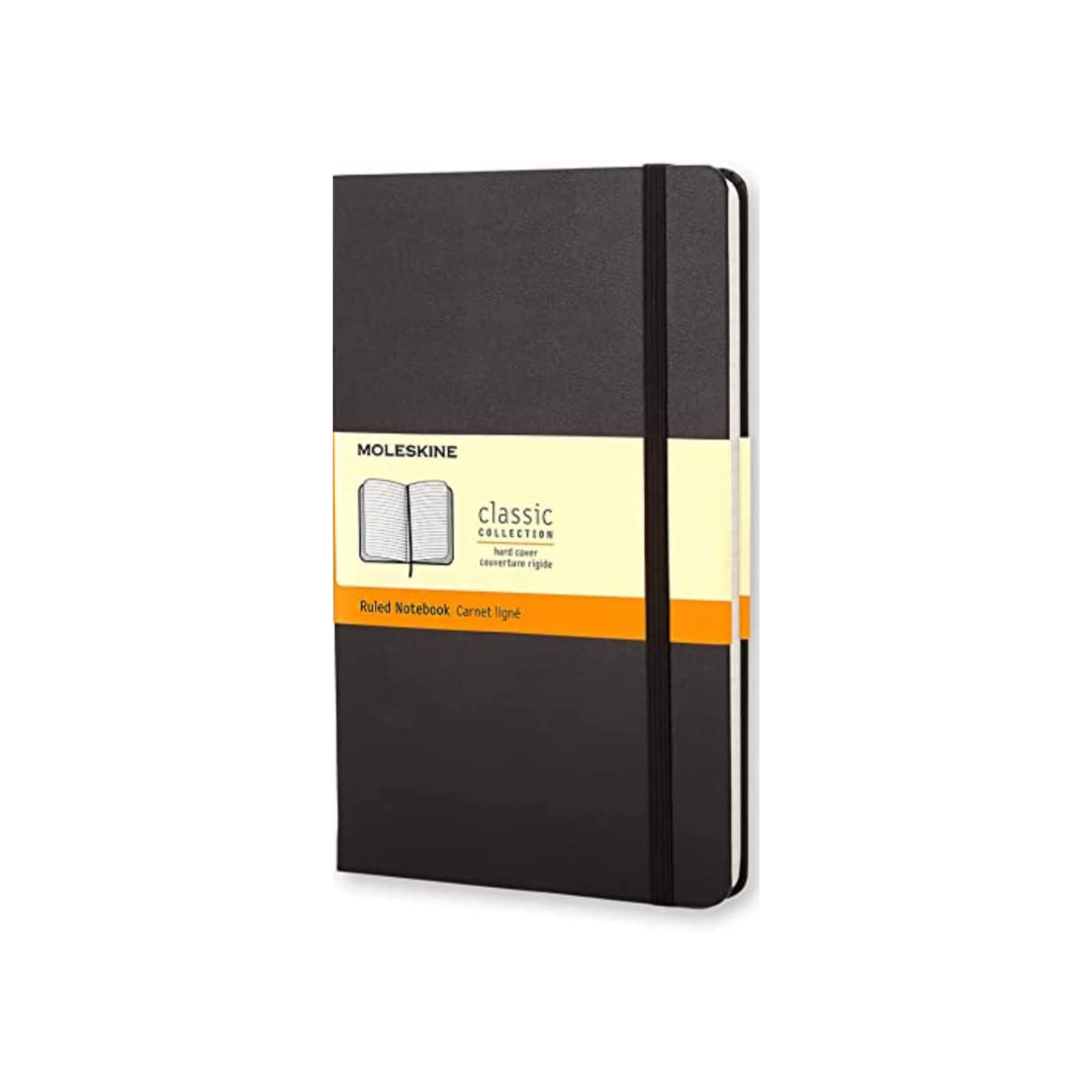The Classic Ruled (130 x 210mm) Moleskine notebook with leather cover and pen — personalised gift — CarveOn, made in Ireland #Notebook Type_The Classic Ruled (130 x 210mm)