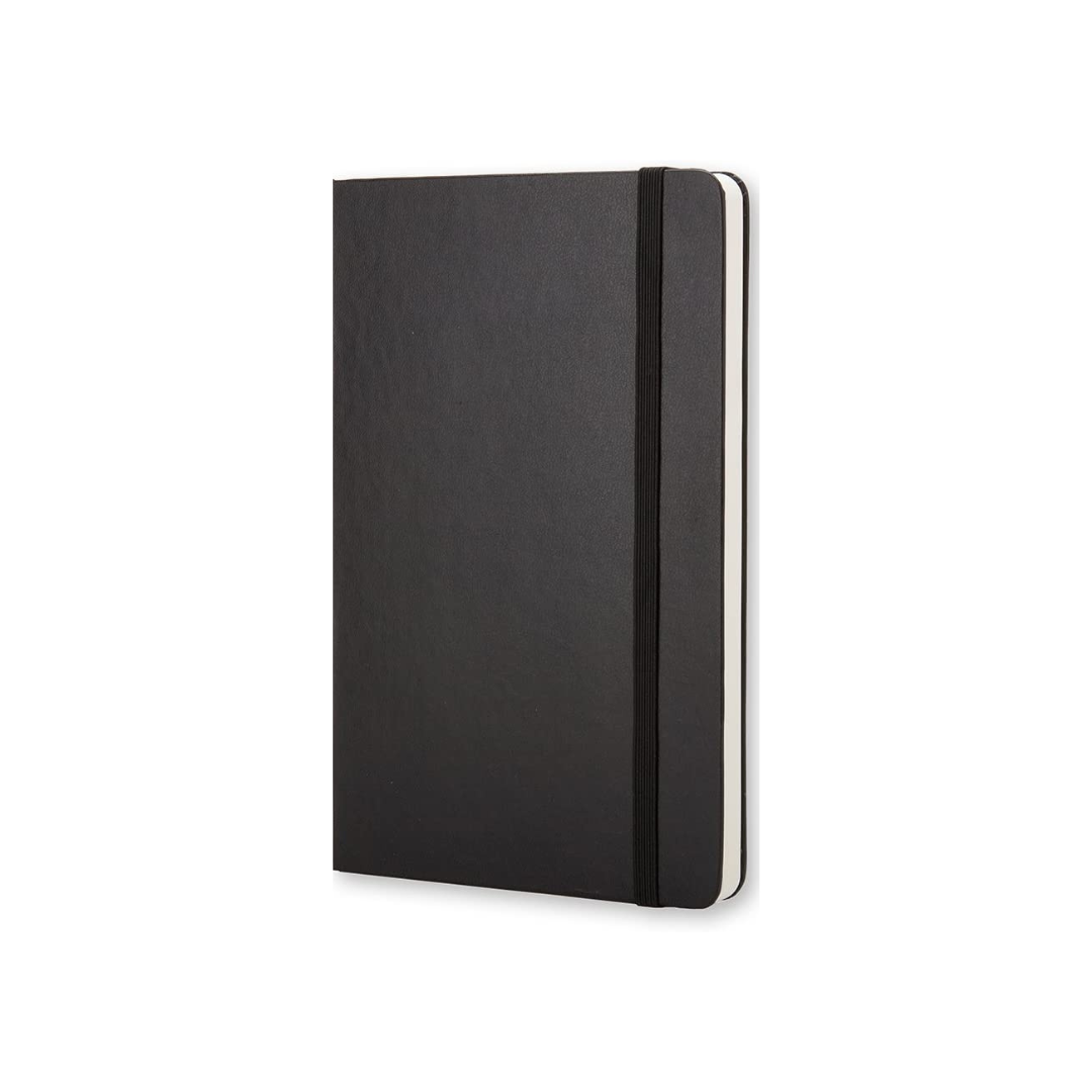 Moleskine notebook with leather cover and pen — personalised gift — CarveOn, made in Ireland #Notebook Type_The Classic Plain (130 x 210mm)