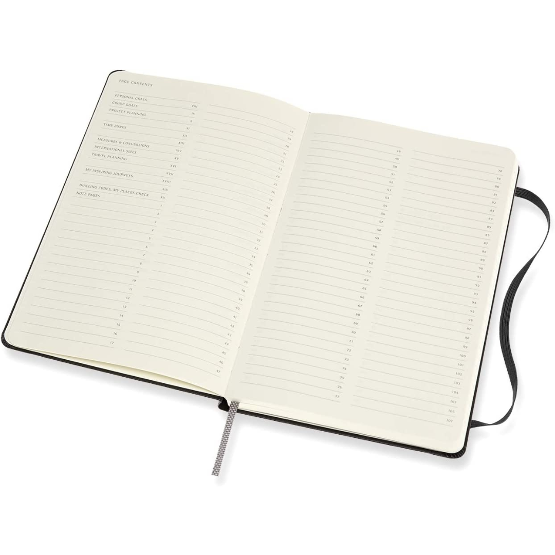 Moleskine notebook with leather cover and pen — personalised gift — CarveOn, made in Ireland #Notebook Type_The Pro (130 x 210mm)