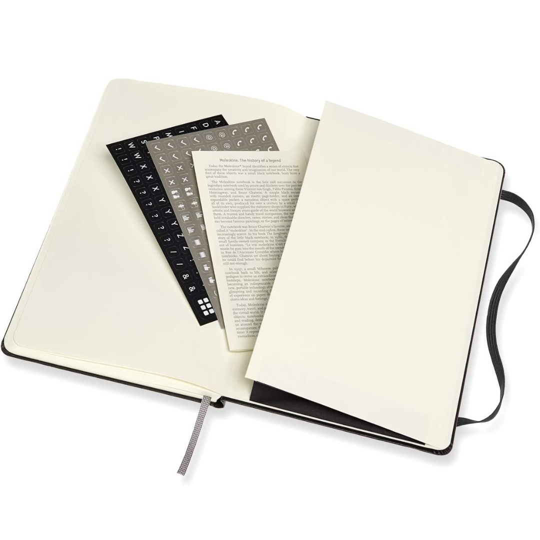 Moleskine notebook with leather cover and pen — personalised gift — CarveOn, made in Ireland #Notebook Type_The Pro (130 x 210mm)