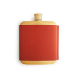 Leather Bound Gold-Plated Hip Flask