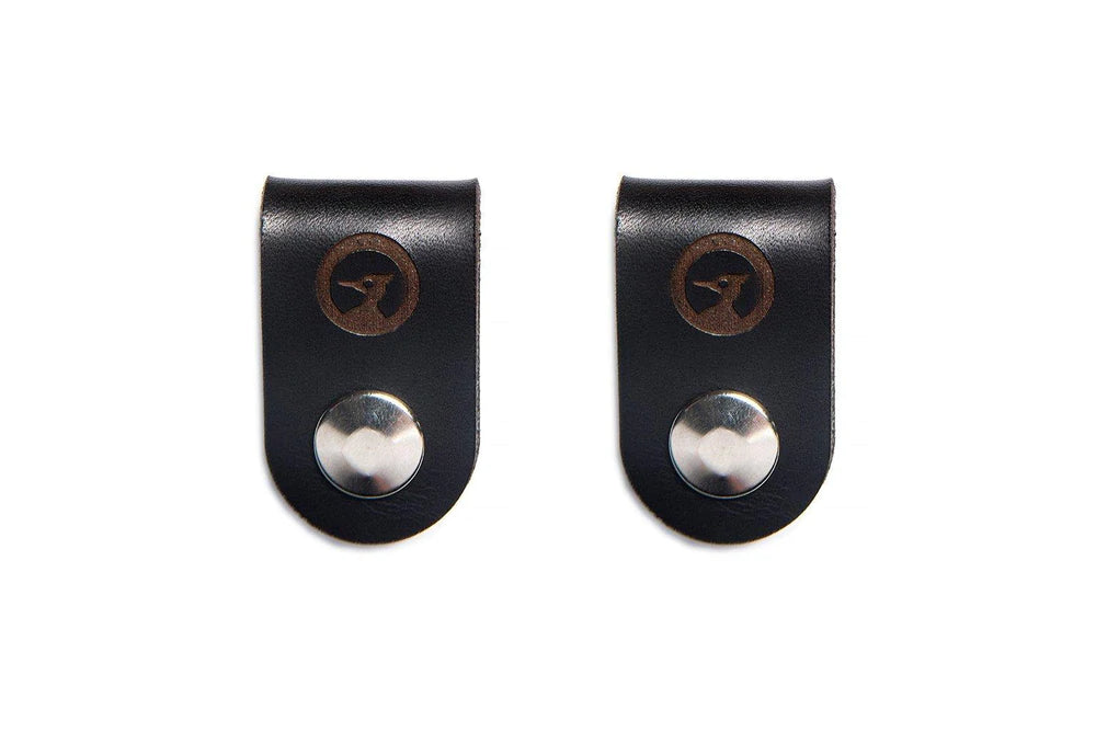 Black full-grain leather cable holder — personalised — CarveOn, made in Ireland#Color_Black