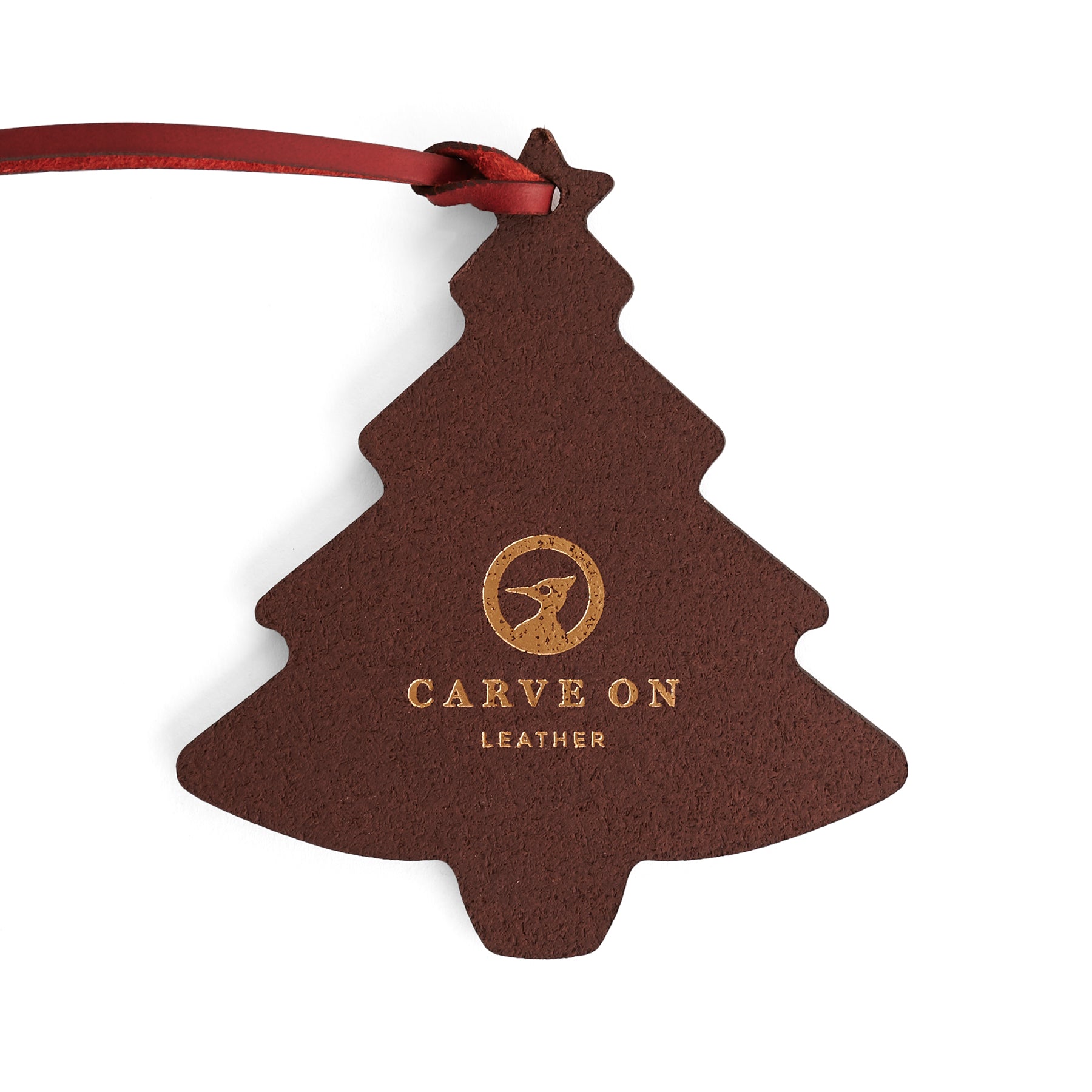 Brown leather desk accessory — personalised gift — CarveOn, made in Ireland#Color_Dark Brown
