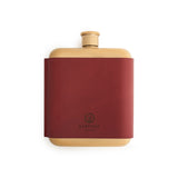 Leather Bound Gold-Plated Hip Flask