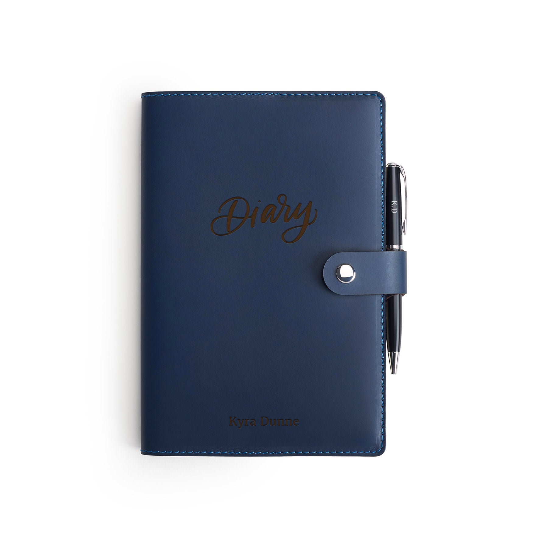 Moleskine notebook with leather cover and pen — personalised gift — CarveOn, made in Ireland#Color_Hidden