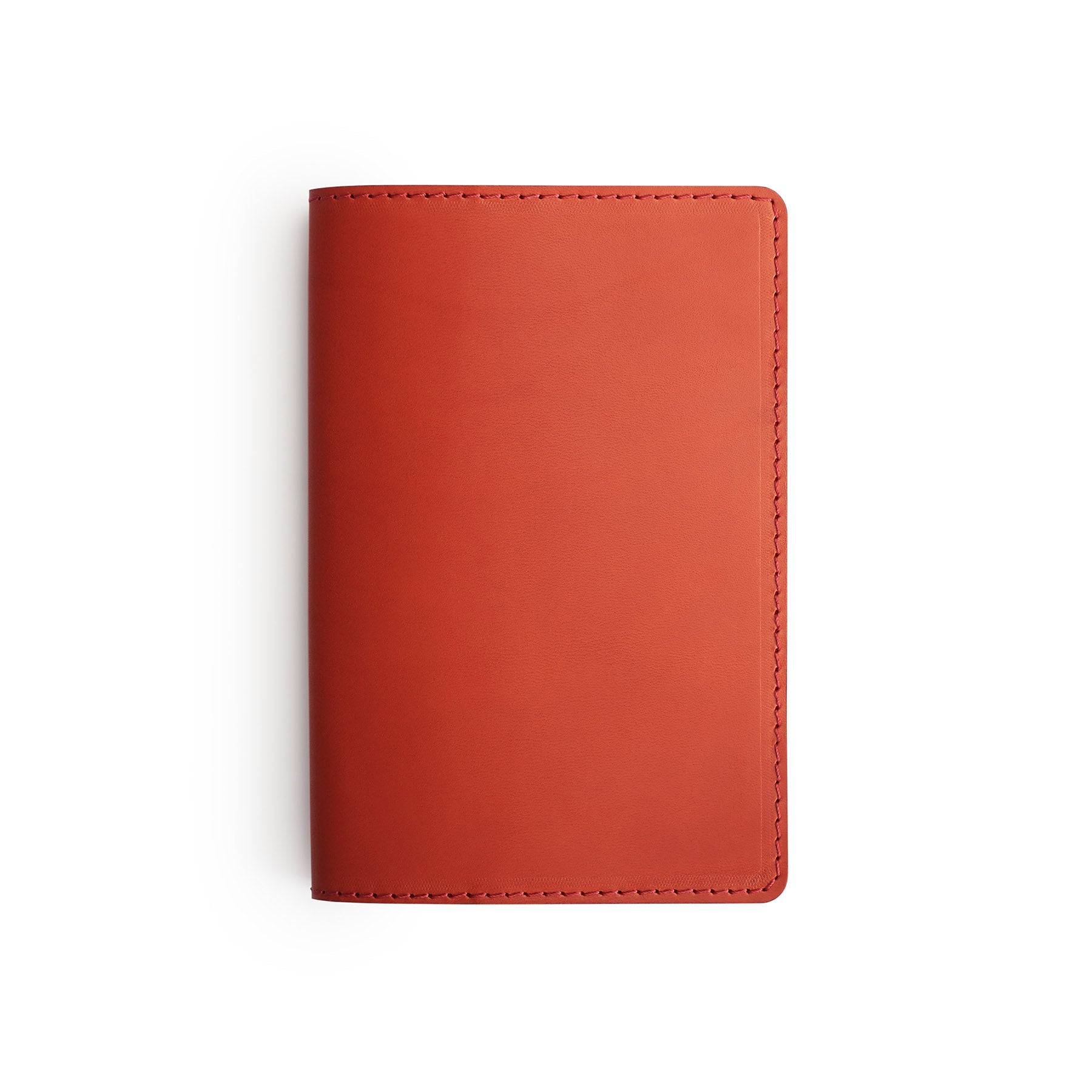 Red leather golf scorecard holder, flat lay — personalised golf gift — CarveOn, handmade in Ireland#Color_Red