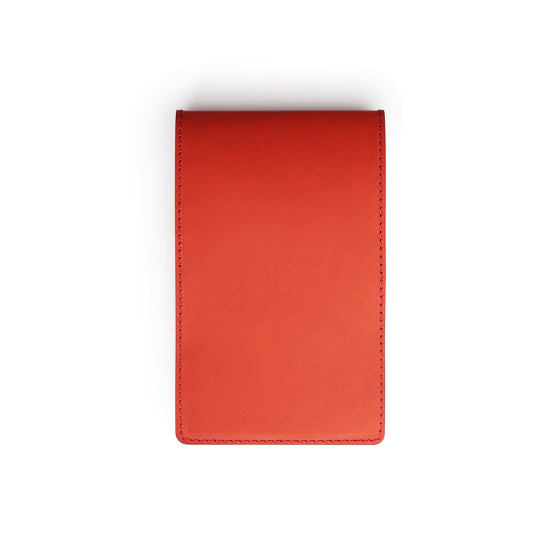 Red leather yardage book cover — personalised golf gift — CarveOn, handmade in Ireland#Color_Red