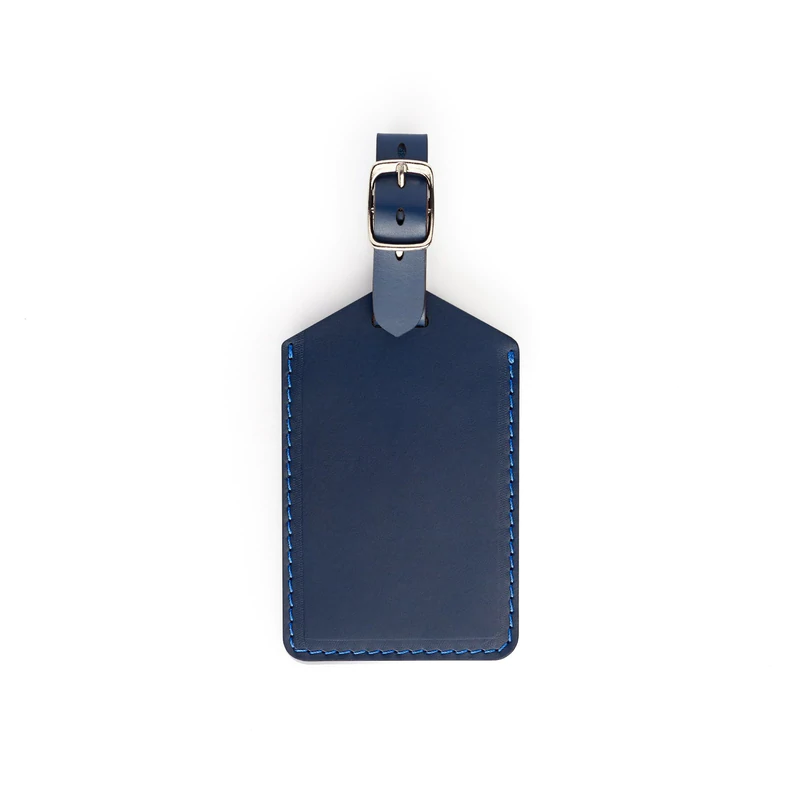 Navy leather golf bag tag — personalised golf gift — CarveOn, handmade in Ireland#Color_Navy