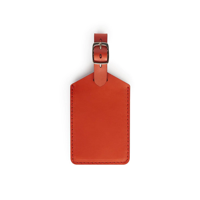 Red leather golf bag tag — personalised golf gift — CarveOn, handmade in Ireland#Color_Red