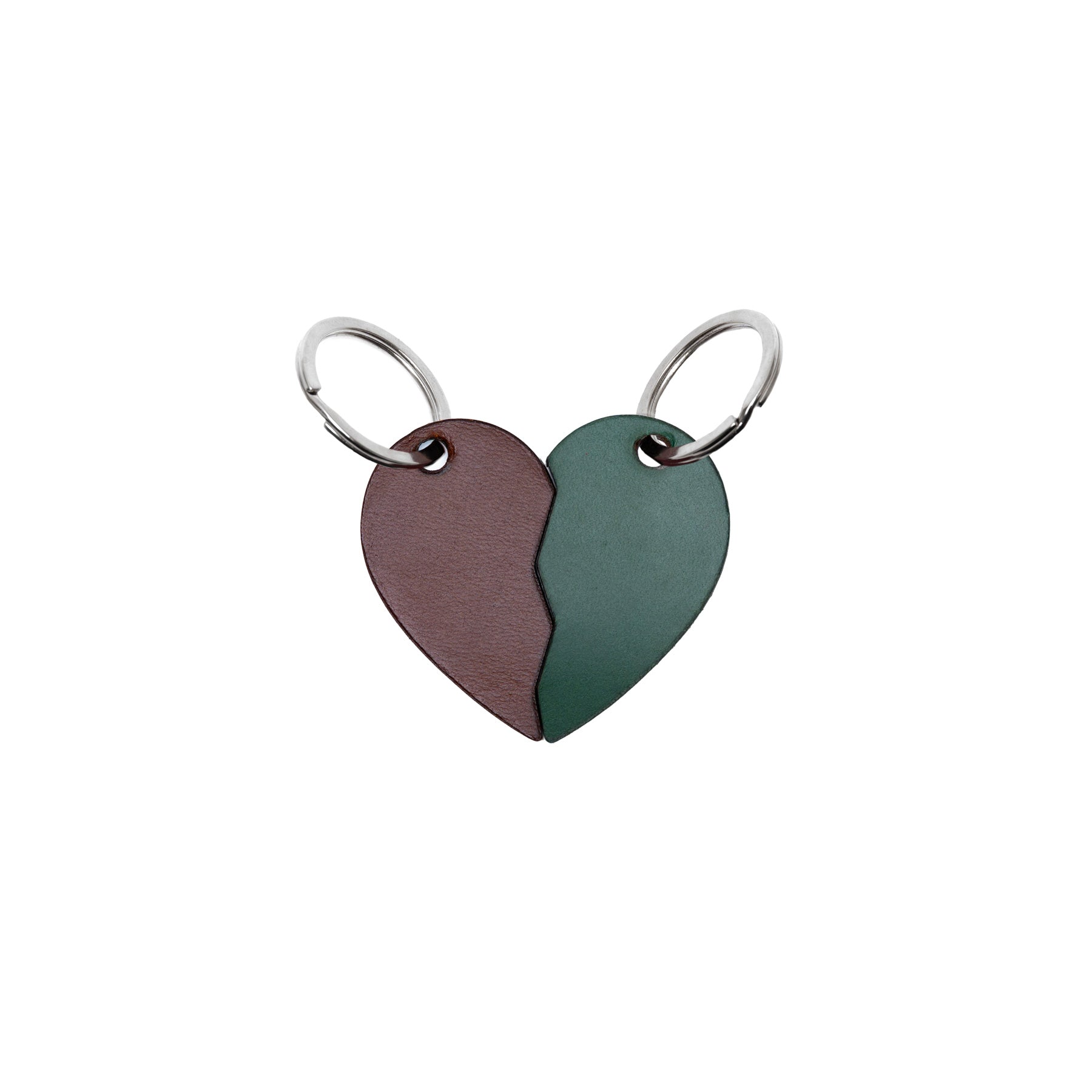 Dark Brown full-grain leather keyring — personalised gift — CarveOn, made in Ireland