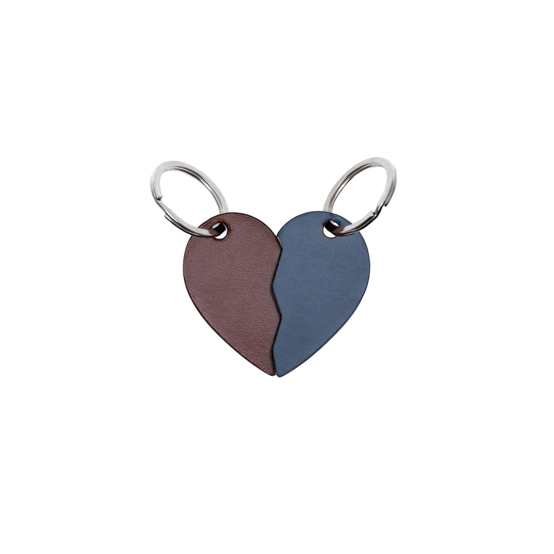 Dark Brown full-grain leather keyring — personalised gift — CarveOn, made in Ireland