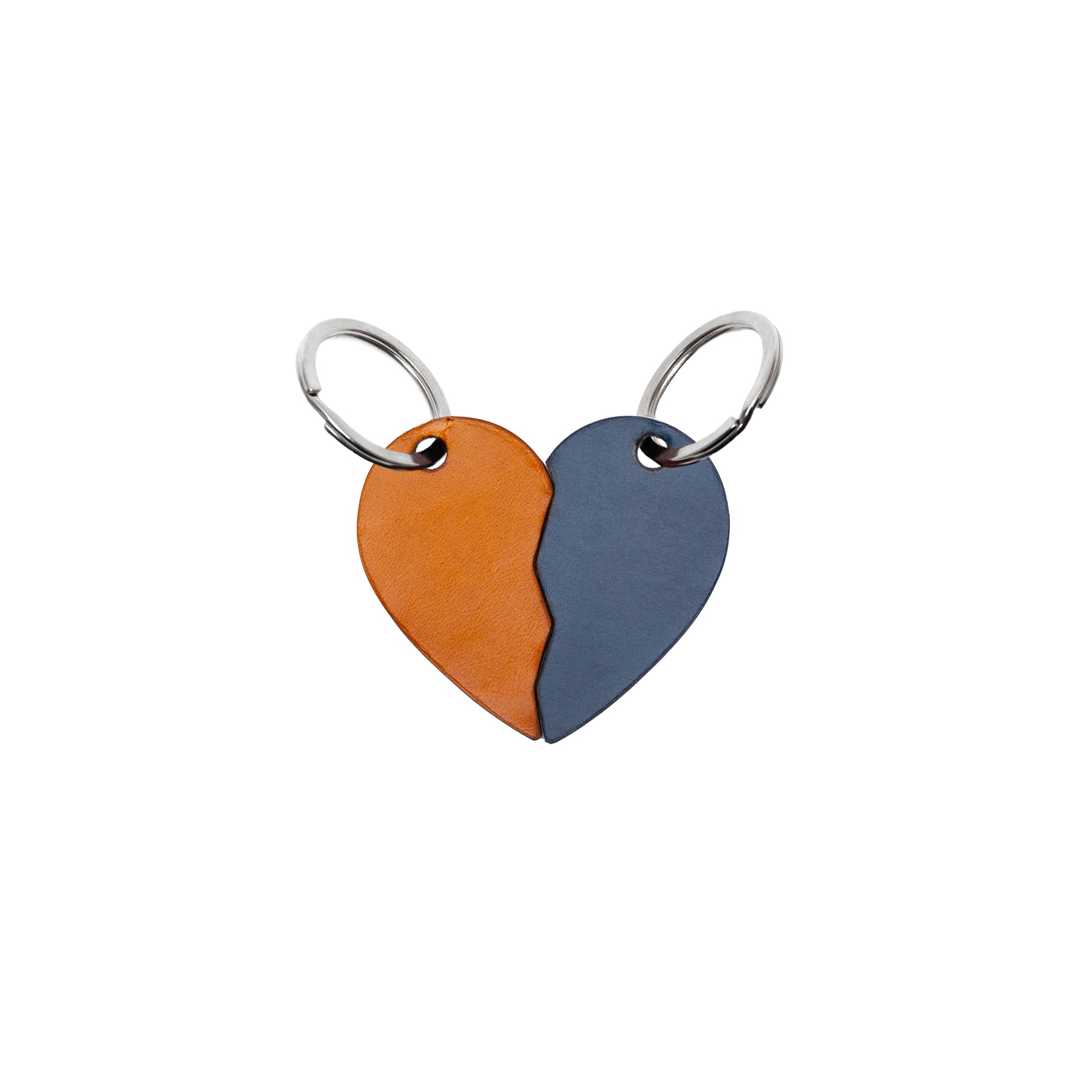 Tan full-grain leather keyring — personalised gift — CarveOn, made in Ireland