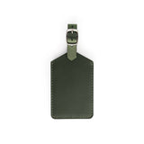 Green full-grain leather luggage tag — personalised travel accessory — CarveOn, made in Ireland#Color_Green