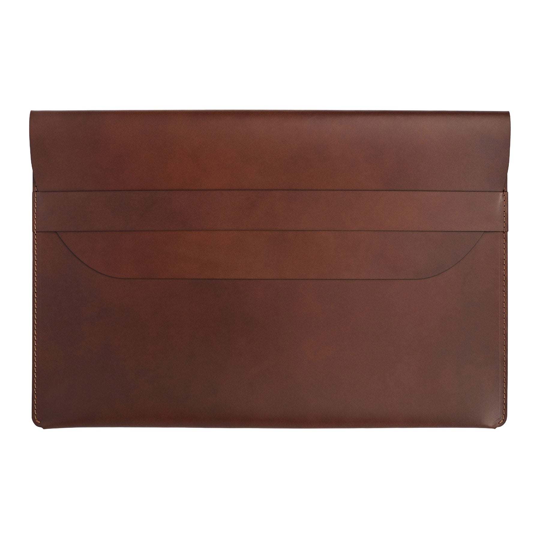 Dark Brown full-grain leather document folio, flat lay — personalised — CarveOn, made in Ireland#Color_Dark Brown