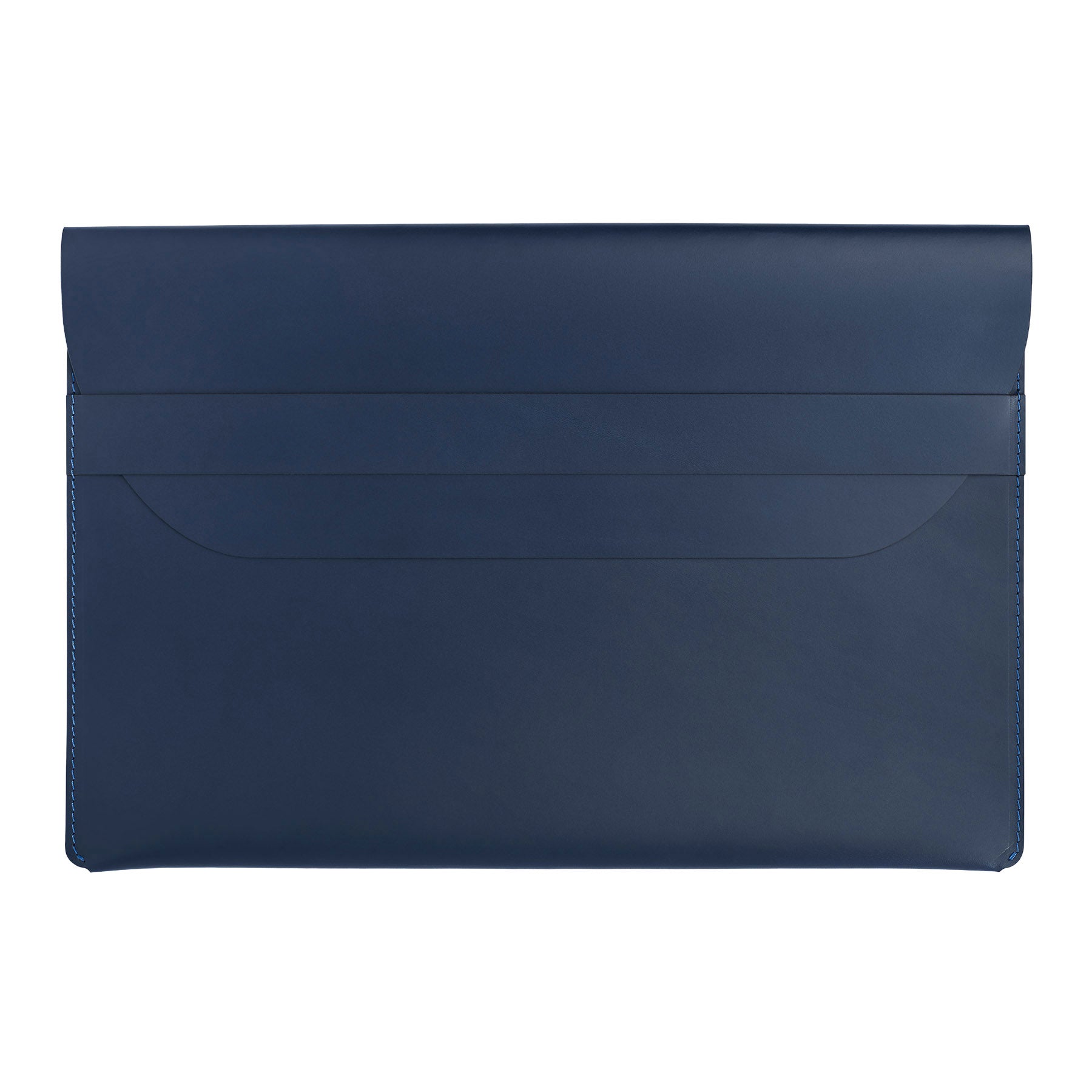 Navy full-grain leather document folio, flat lay — personalised — CarveOn, made in Ireland#Color_Navy