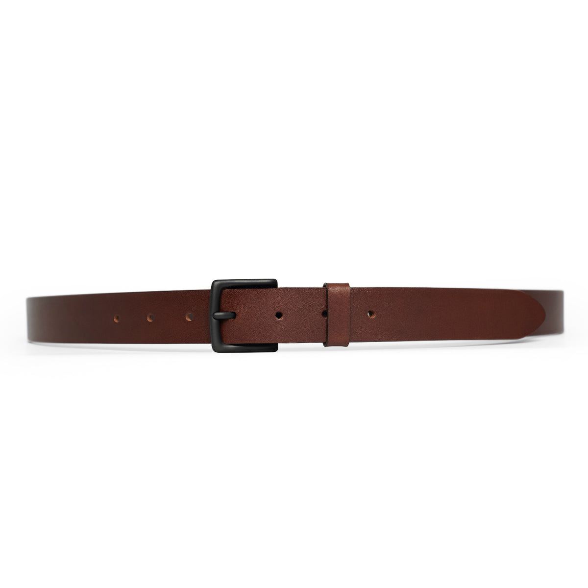 Dark Brown full-grain leather belt, black buckle — CarveOn, made in Ireland#Color_Dark Brown