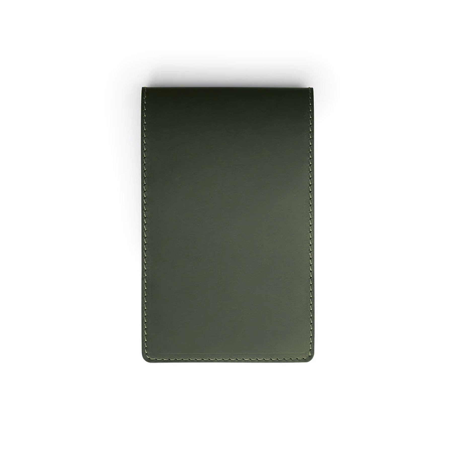 Green leather yardage book cover, flat lay — personalised golf gift — CarveOn, handmade in Ireland#Color_Green