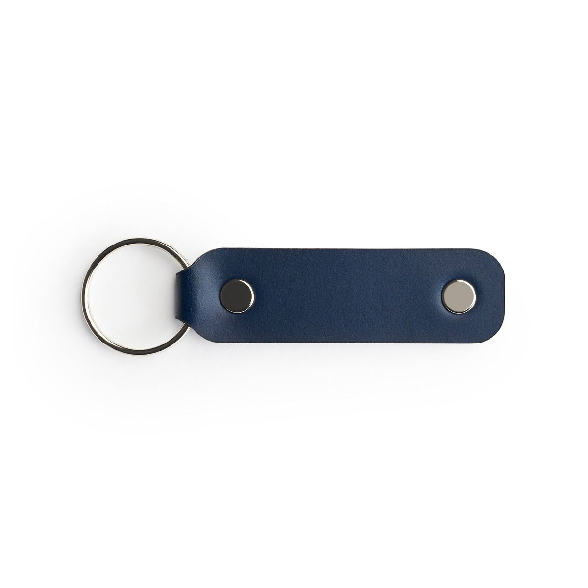 Navy full-grain leather keyring — personalised gift — CarveOn, made in Ireland#Color_Navy