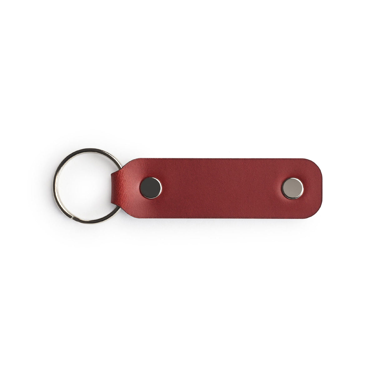 Burgundy full-grain leather keyring — personalised gift — CarveOn, made in Ireland#Color_Burgundy
