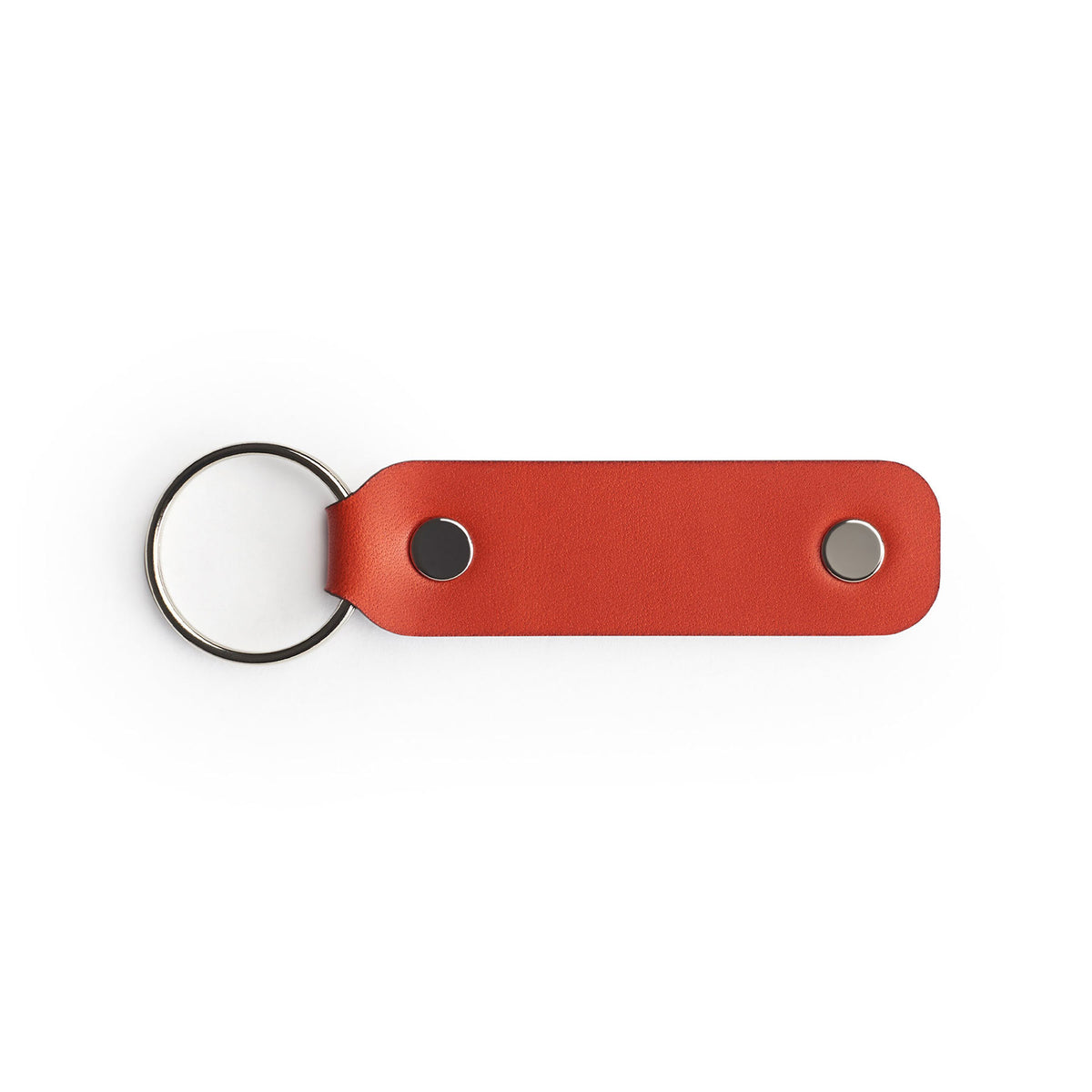 Red full-grain leather keyring — personalised gift — CarveOn, made in Ireland#Color_Red