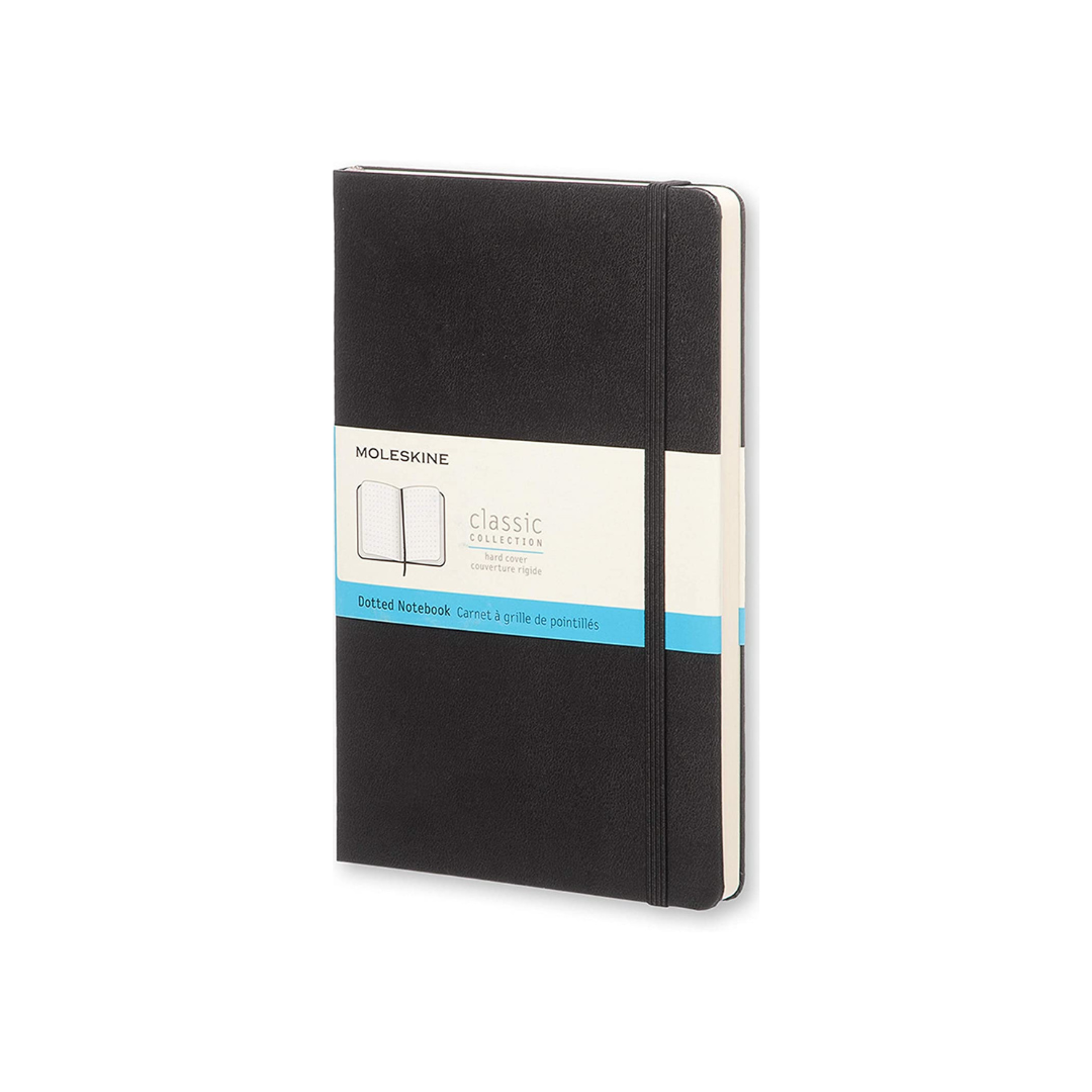 The Classic Dotted (130 x 210mm) Moleskine notebook with leather cover and pen — personalised gift — CarveOn, made in Ireland #Notebook Type_The Classic Dotted (130 x 210mm)