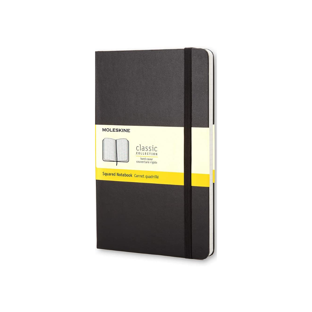 The Classic Squared (130 x 210mm) Moleskine notebook with leather cover and pen — personalised gift — CarveOn, made in Ire... #Notebook Type_The Classic Squared (130 x 210mm)