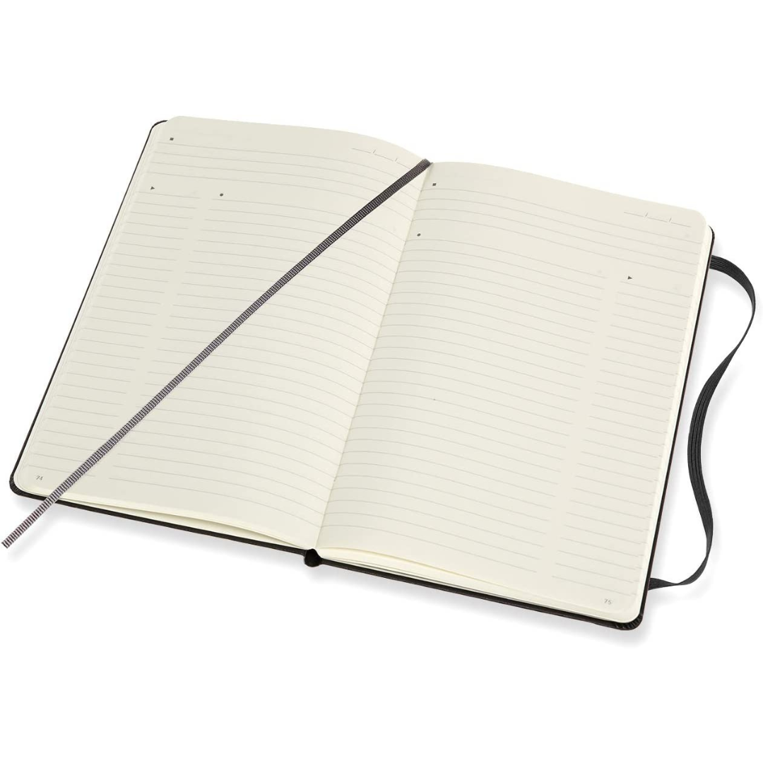 Moleskine notebook with leather cover and pen — personalised gift — CarveOn, made in Ireland #Notebook Type_The Pro (130 x 210mm)