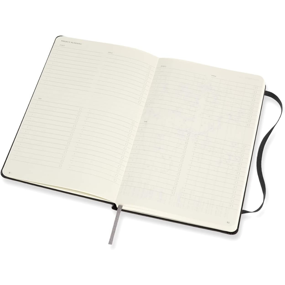 Moleskine notebook with leather cover and pen — personalised gift — CarveOn, made in Ireland #Notebook Type_The Pro (130 x 210mm)