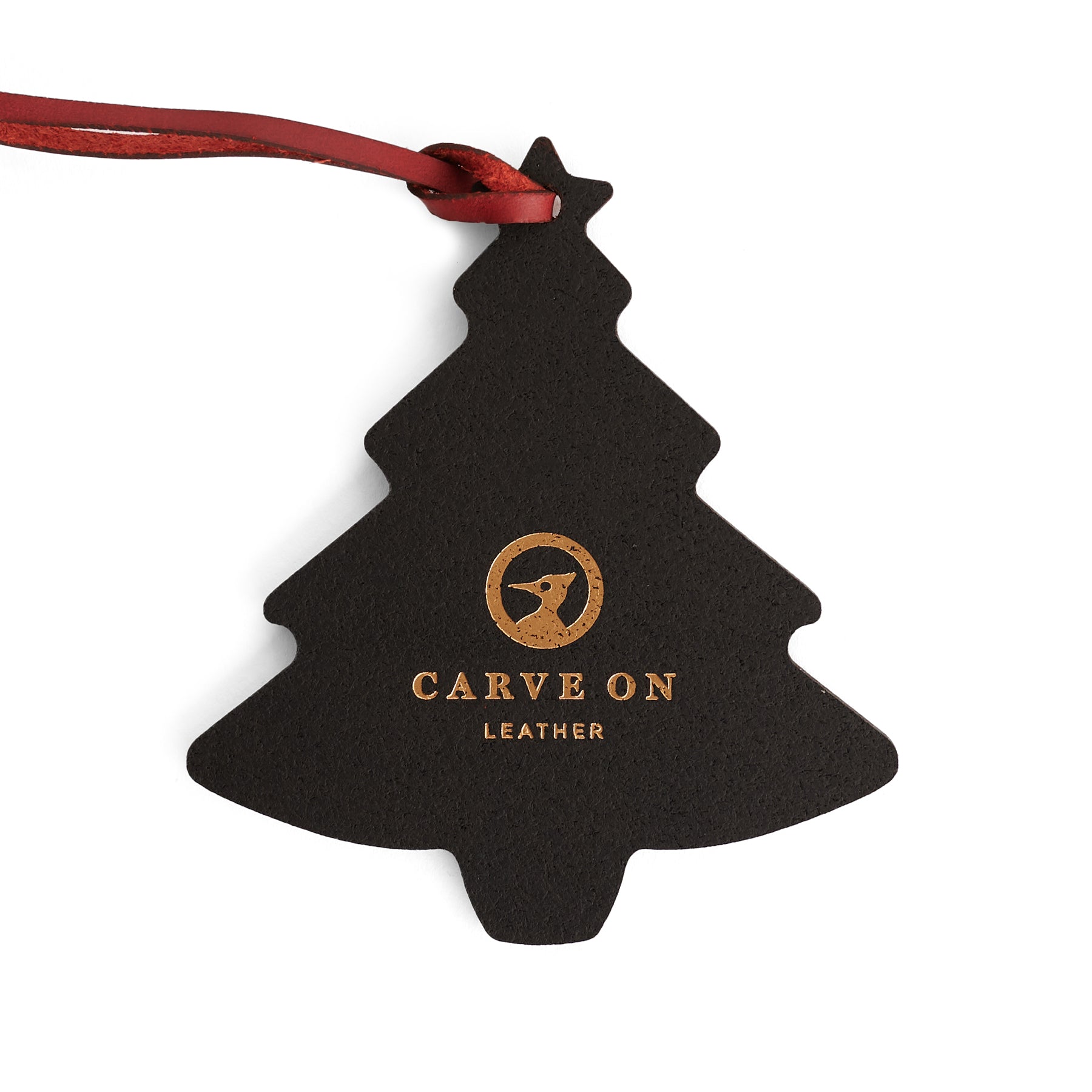Black leather desk accessory — personalised gift — CarveOn, made in Ireland#Color_Black