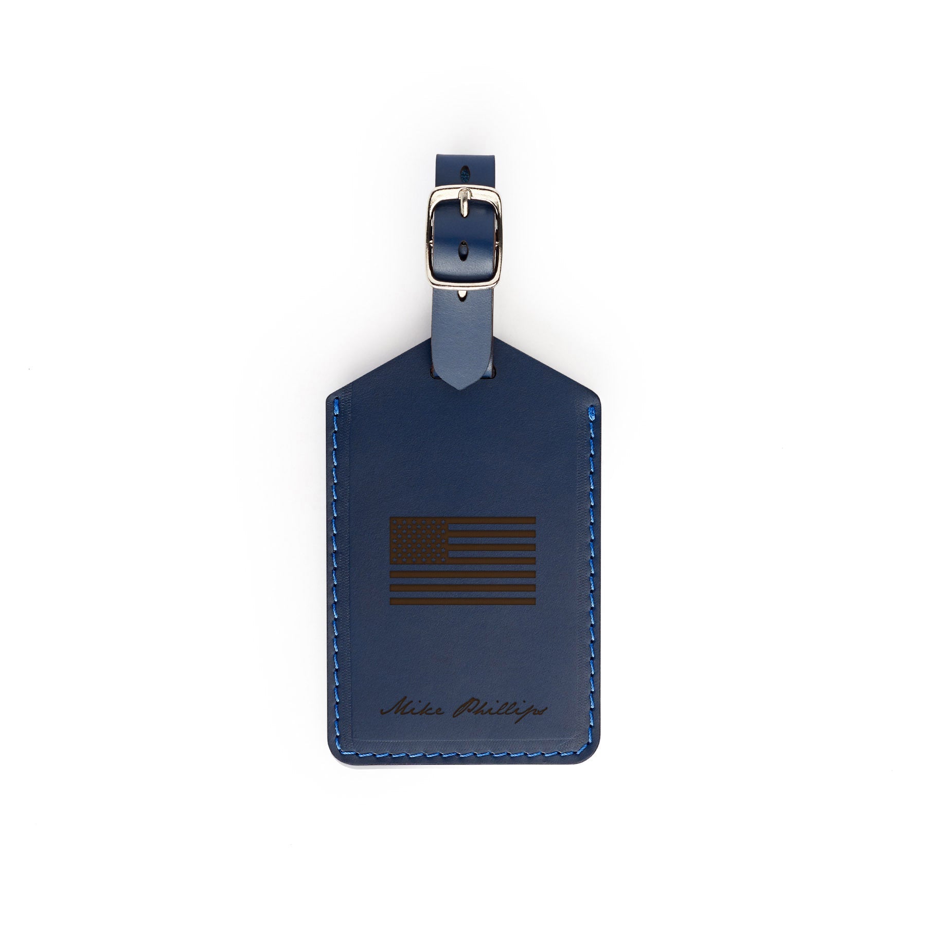 Full-grain leather luggage tag — personalised travel accessory — CarveOn, made in Ireland#Color_Hidden