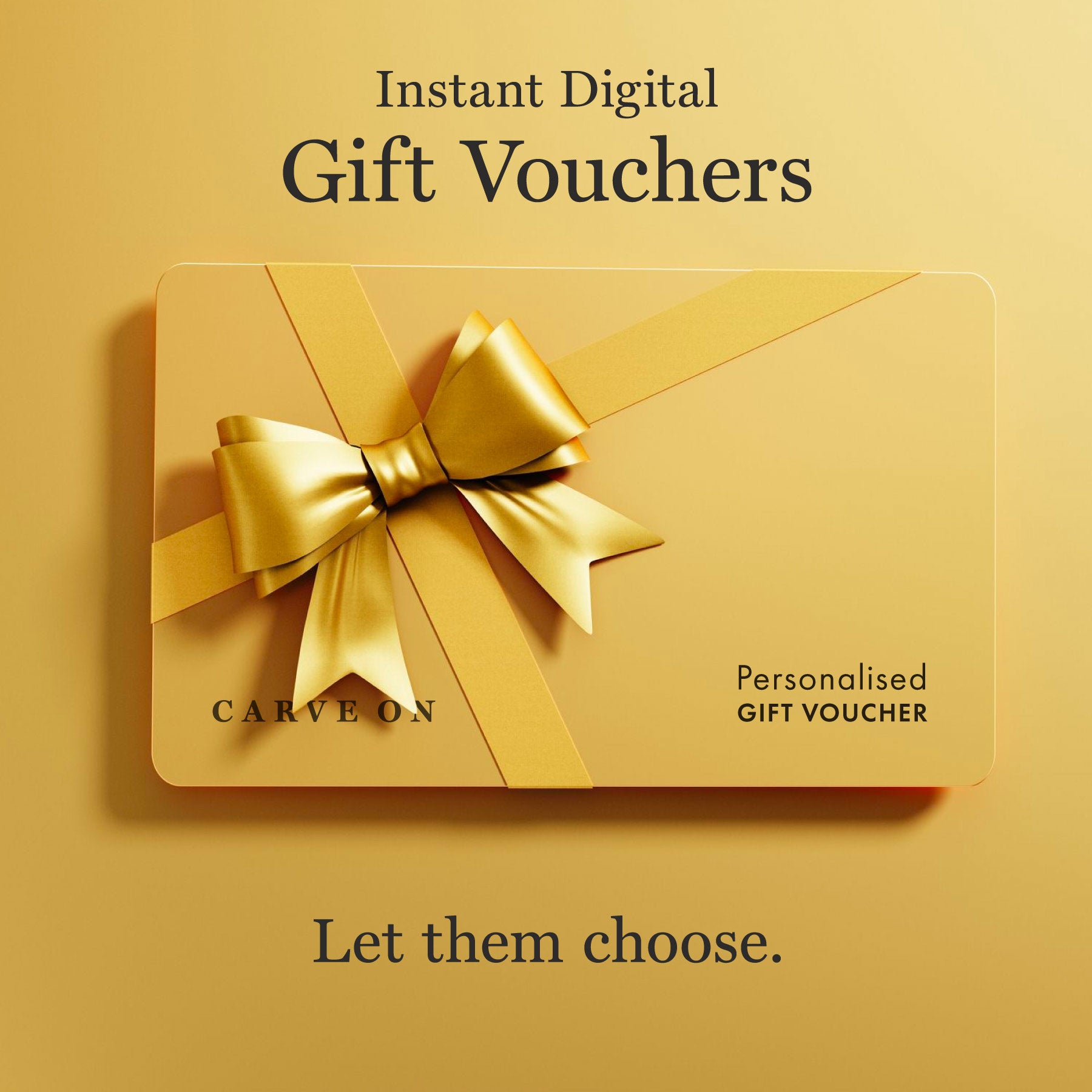 CarveOn Gift Card — personalised leather gift voucher, made in Ireland