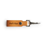Leather Personalised Keychain Lanyard with Swivel Hook