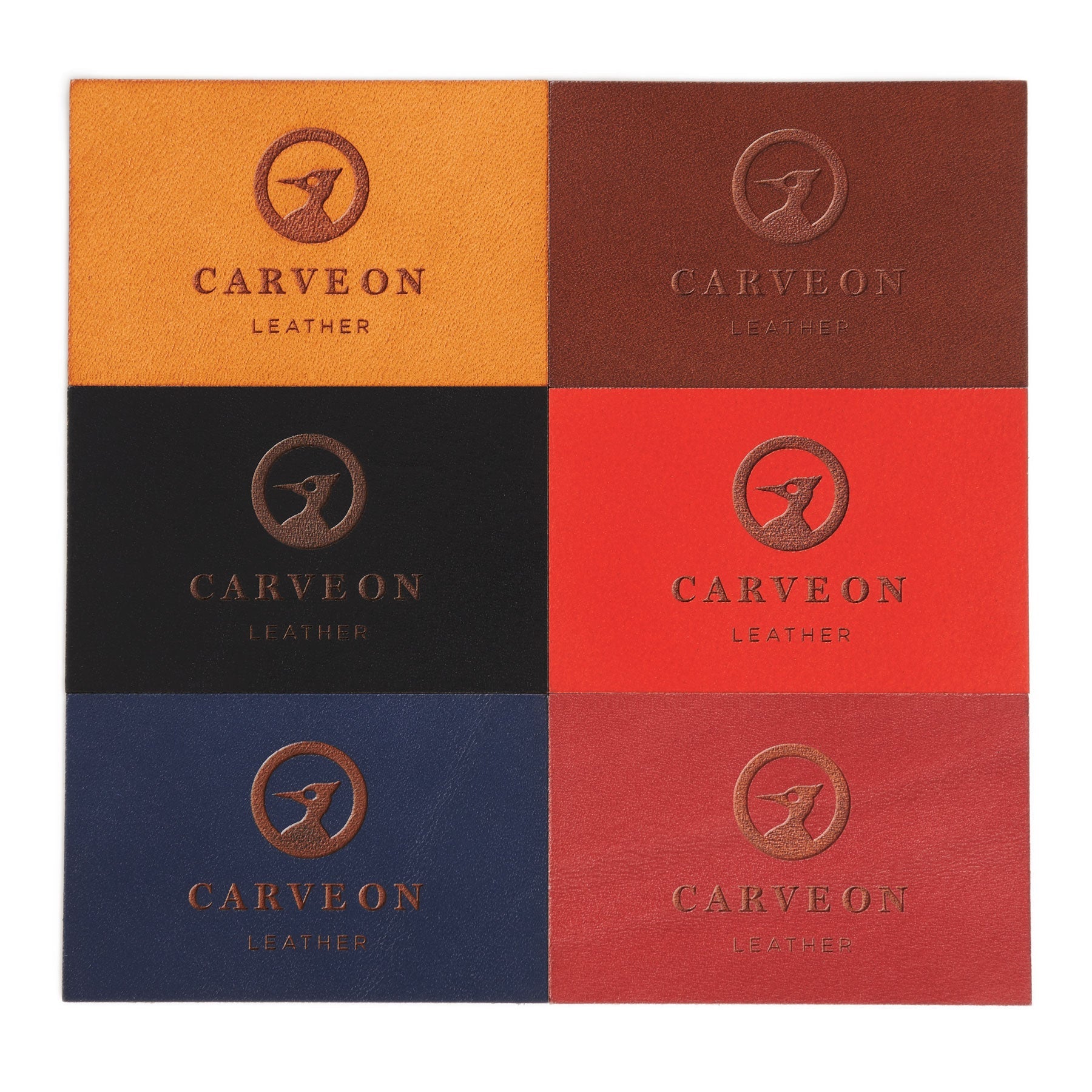 Full-grain leather rfid wallet, showing personalisation colour options — personalised — CarveOn, made in Ireland