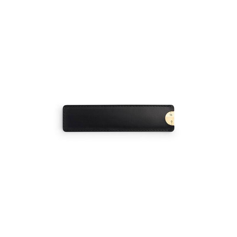 Solid Brass 15cm Ruler & Leather Sheath