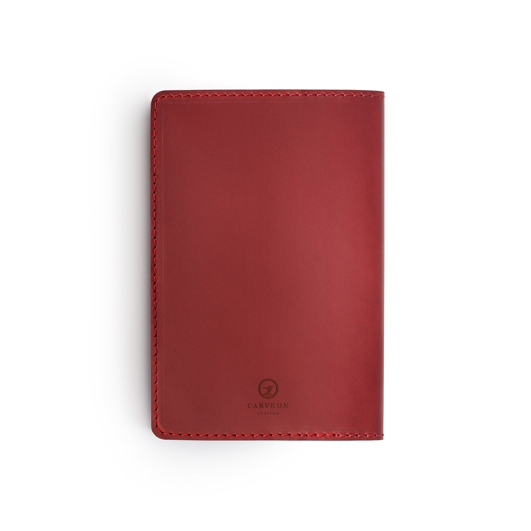Burgundy leather golf scorecard holder, flat lay — personalised golf gift — CarveOn, handmade in Ireland#Color_Burgundy