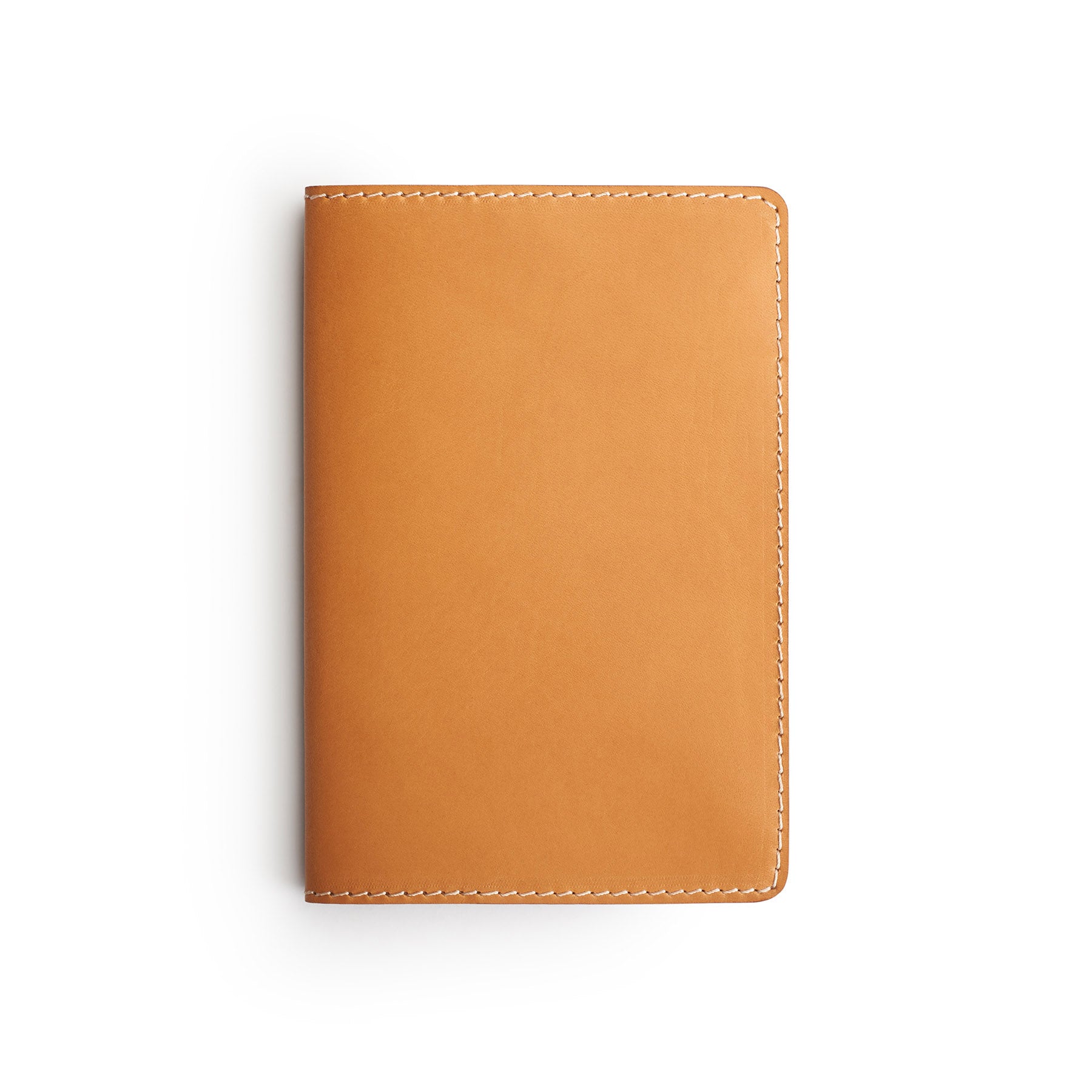 Tan leather golf scorecard holder, flat lay — personalised golf gift — CarveOn, handmade in Ireland#Color_Tan