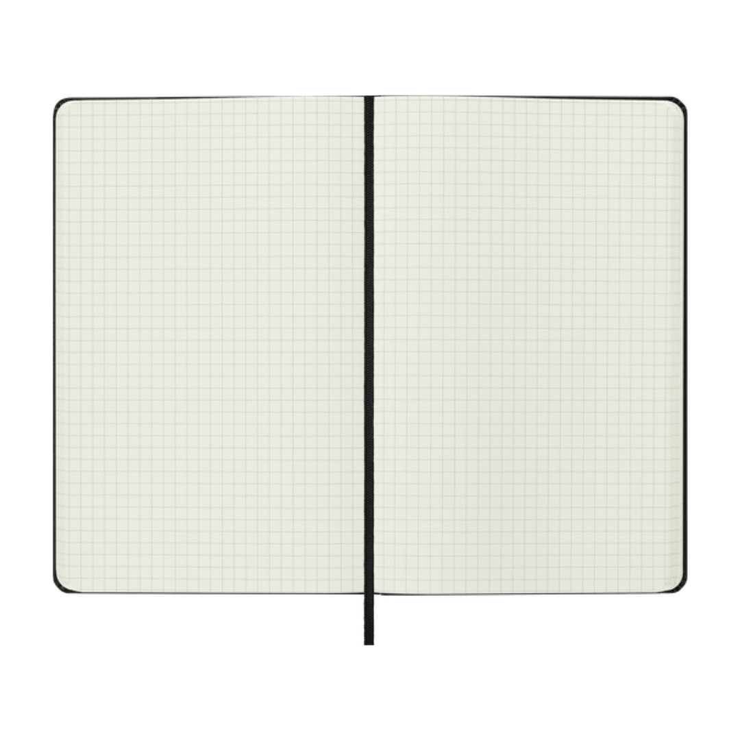 Moleskine notebook with leather cover and pen — personalised gift — CarveOn, made in Ireland #Notebook Type_The Classic Squared (130 x 210mm)