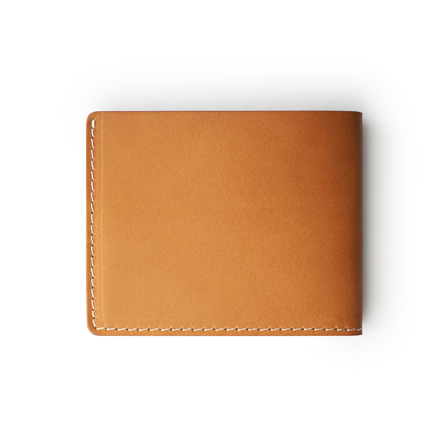 Tan full-grain leather traditional wallet, flat lay — personalised — CarveOn, made in Ireland#Color_Tan