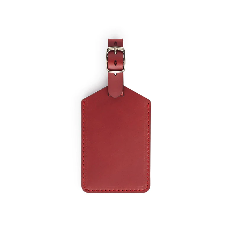 Burgundy leather golf bag tag — personalised golf gift — CarveOn, handmade in Ireland#Color_Burgundy